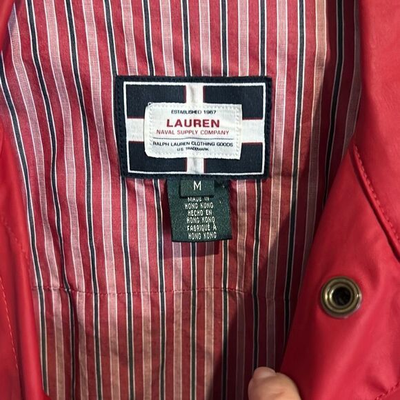 LAUREN Red Waxed Naval Supply Vest - Picture 7 of 7